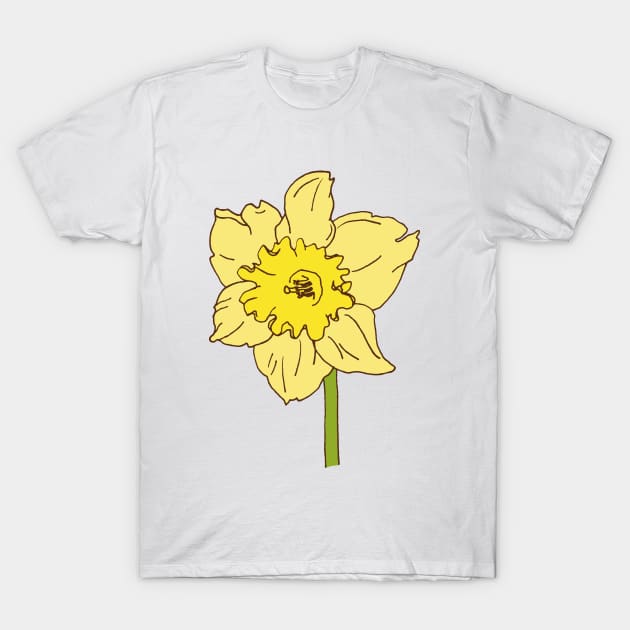 Springtime Daffodil T-Shirt by sallycummingsdesigns